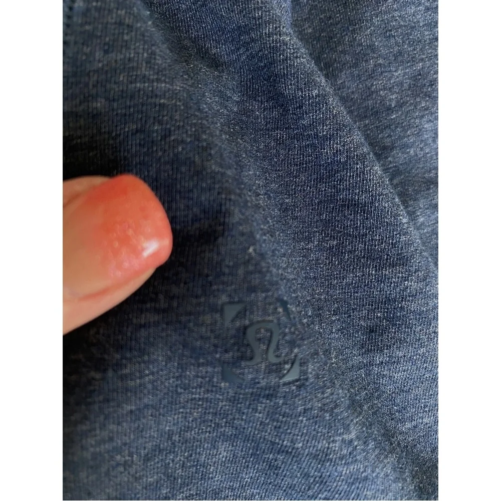 Lululemon Cotton Long Sleeve Crew Neck Shirt Tee Navy Size Medium - Picture 7 of 7